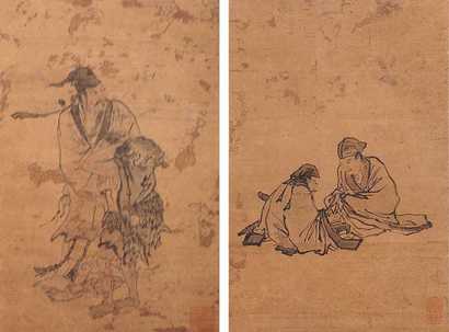 佚名 人物 镜心
